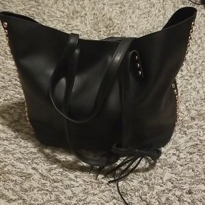 Black oversized tote